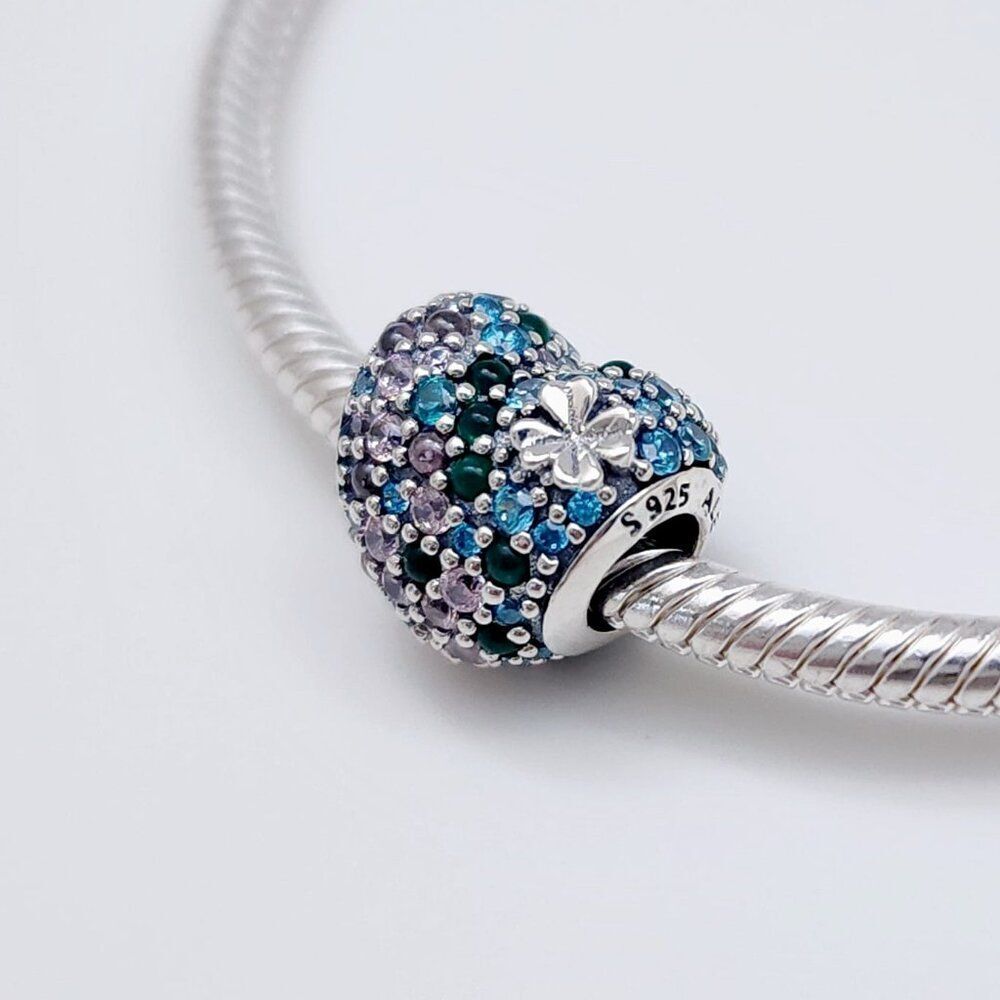 Pandora Gleaming Clover Heart Charm